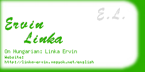 ervin linka business card